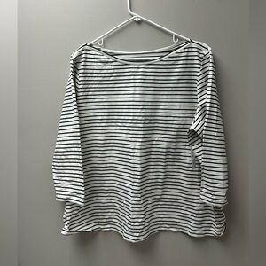 Ricki’s Women’s Black & White Striped 3/4 Sleeve Top –‎ The Classic